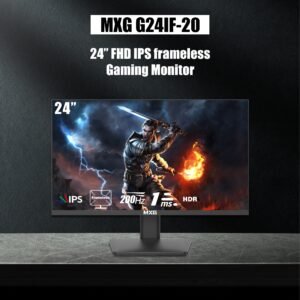 MXG G24IF-20 23.8″ IPS 200Hz 1ms FreeSync and Adaptive Sync HDMI 2.0 DisplayPort 1.4, Gaming Monitor