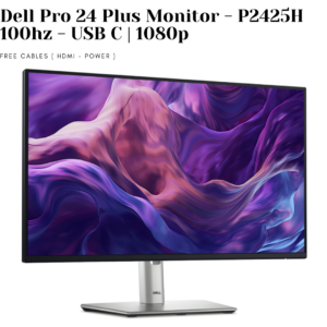 Dell P2425H 24" IPS Business Monitor – ComfortView Plus | 100Hz | USB Hub | Height Adjustable
