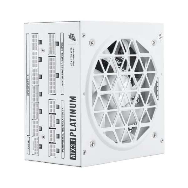 1STPLAYER NGDP ATX 3.1 PLATINUM Fully Modular 1300W Power Supply, 80 PLUS and Cybernetics Platinum Certified, ATX 3.1 and PCIe 5.1 Ready – White