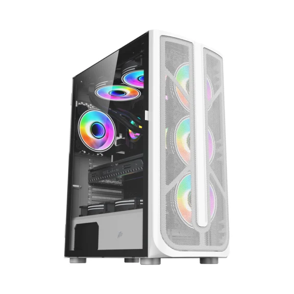 1STPLAYER X4 ATX Mid-Tower PC Gaming Case – White