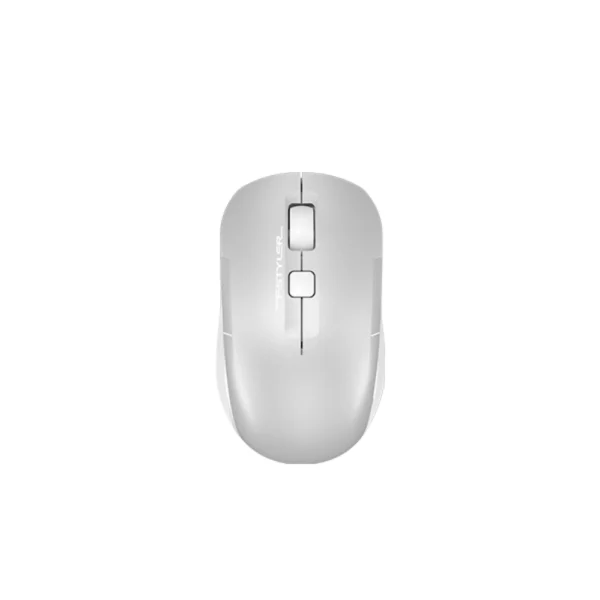 A4tech FB26CS Air2 Fstyler Dual-Mode Bluetooth & 2.4GHz Wireless Silent Click Mouse USB – Icy White