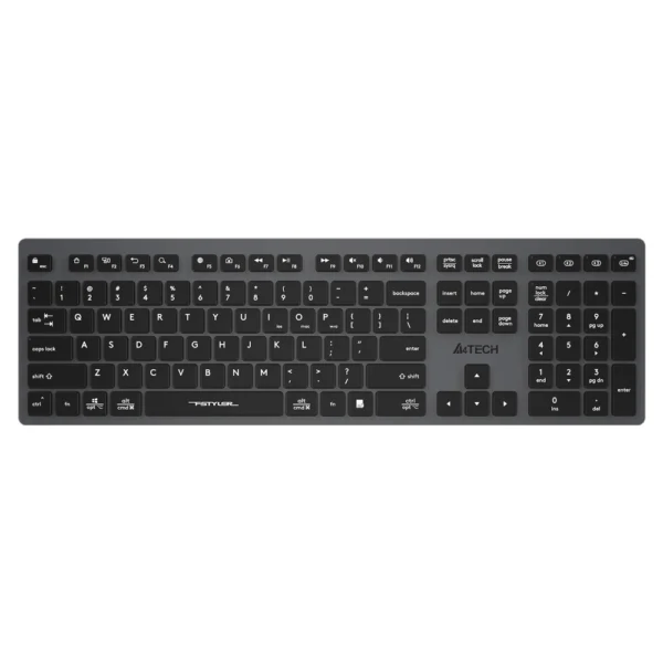 A4tech FBX50C Fstyler Bluetooth & 2.4G Scissor Switch Keyboard, US Layout – Black