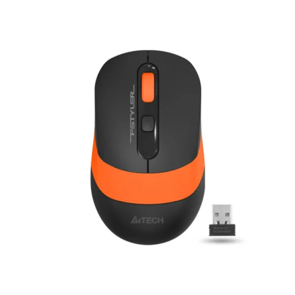 A4tech FG10S Fstyler 2.4G Wireless Silent Click Mouse USB – Orange