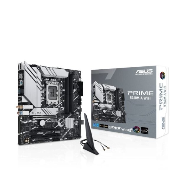 ASUS PRIME B760M-A WiFi Intel B760 (LGA1700) mATX DDR5 Motherboard