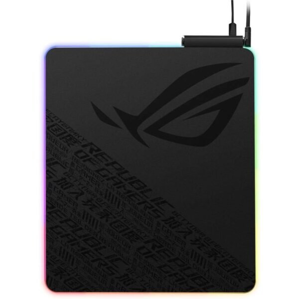 ASUS NH01 ROG Balteus Qi Vertical Gaming Mouse Pad with Wireless Qi Charging Zone