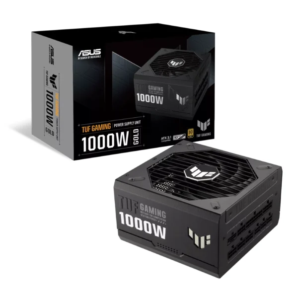 ASUS TUF Gaming 1000W 80+ Gold Full Modular, Compatible with PCIe Gen 5.0 and ATX 3.0, PCB Coating, 135mm Dual Ball Bearing Fan