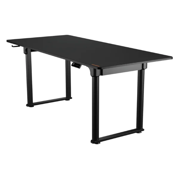 Cougar E-GRAV 180 Electric Gaming Desk, Full Desk Mouse Pad, Shields for Transmission Shaft & Motor, Cable Tray for Easy Management, Headset Hook – Black