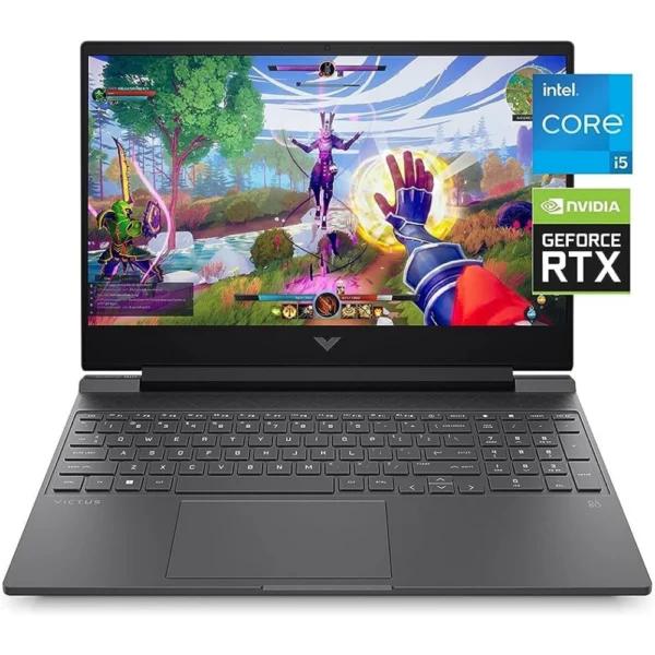 HP Victus 15 Gaming Laptop, NVIDIA GeForce RTX 3050 4GB, 12th Gen Intel Core i5-12500H, 16GB 3200MHz RAM, 512 GB PCIe 4×4 NVMe SSD, 15.6-inch Full HD Antiglare Ultraslim IPS 250-nits Display, Windows 11 Home, Backlit Keyboard, Enhanced Thermals (15-FA0043TX, 6L1R8PA, 2024)