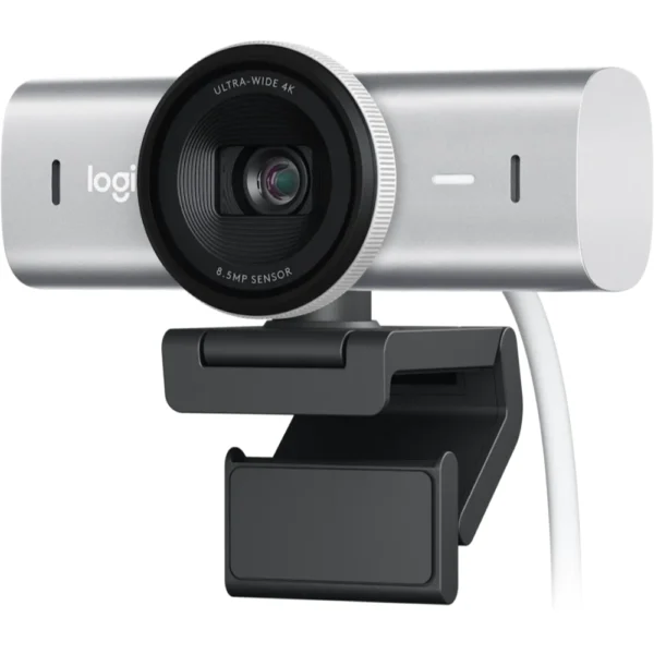 Logitech 960-001550 MX BRIO Master Series 4K Ultra HD Collaboration and Streaming Webcam – Pale Gray